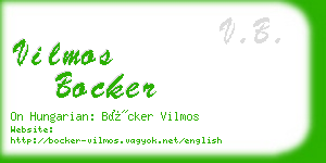 vilmos bocker business card